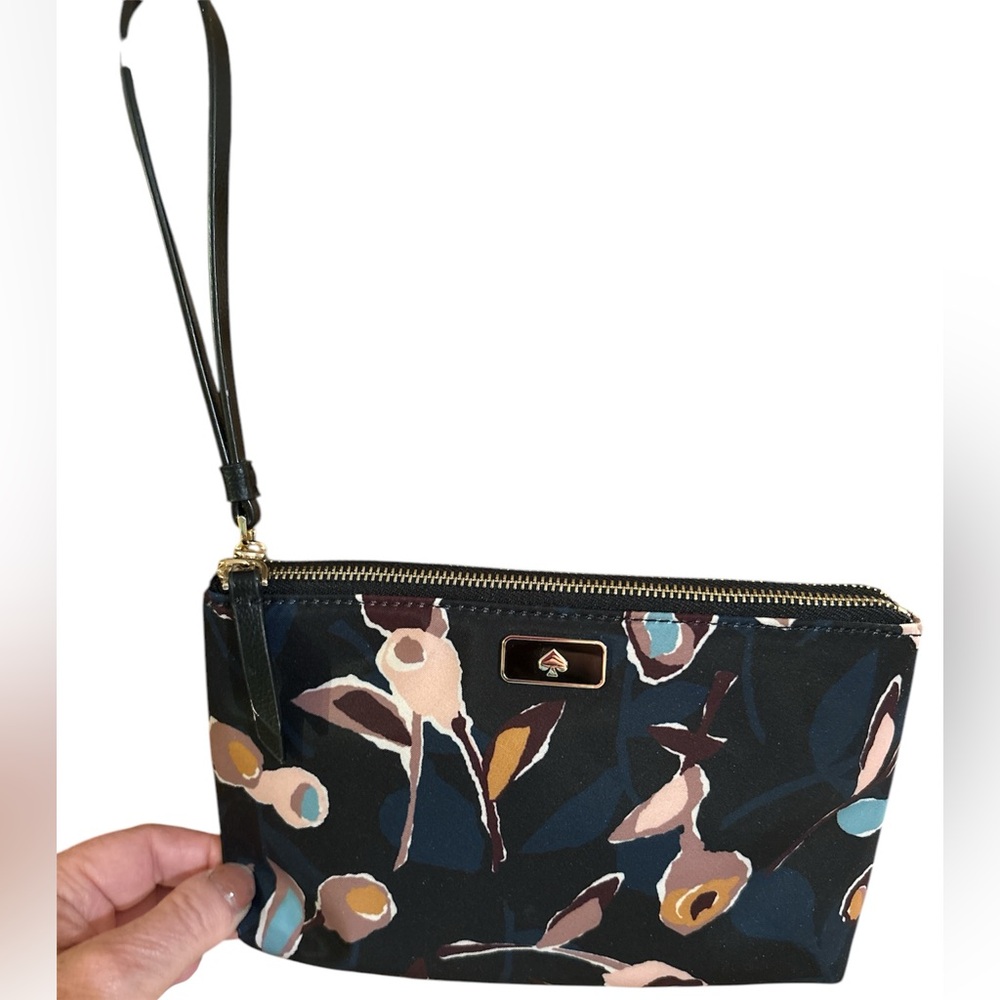Kate Spade Floral Double Wristlet Dawn Paper Rose Medium